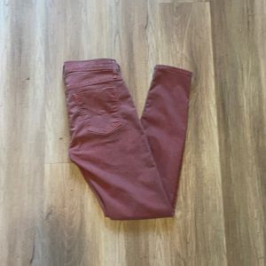 Burgundy skinny jeans